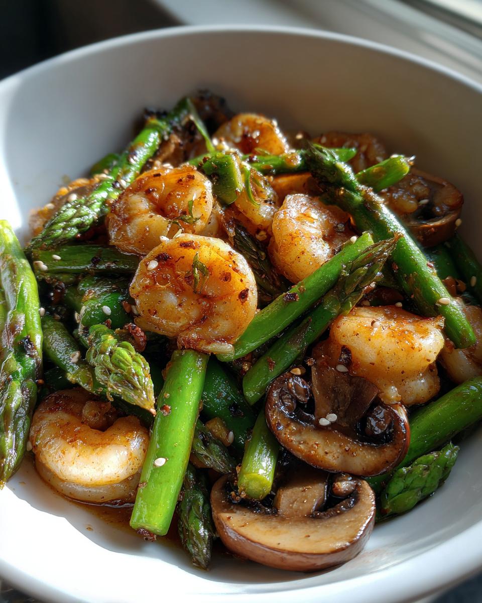 Shrimp and Asparagus Stir Fry - detail 2