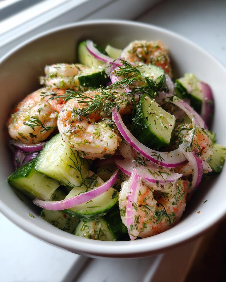 Shrimp and Cucumber Summer Salad - detail 1