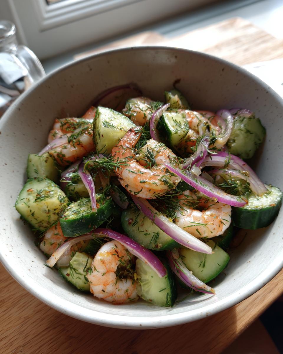 Shrimp and Cucumber Summer Salad - detail 2
