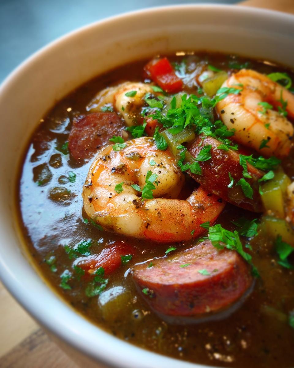 Shrimp and Sausage Gumbo - detail 2