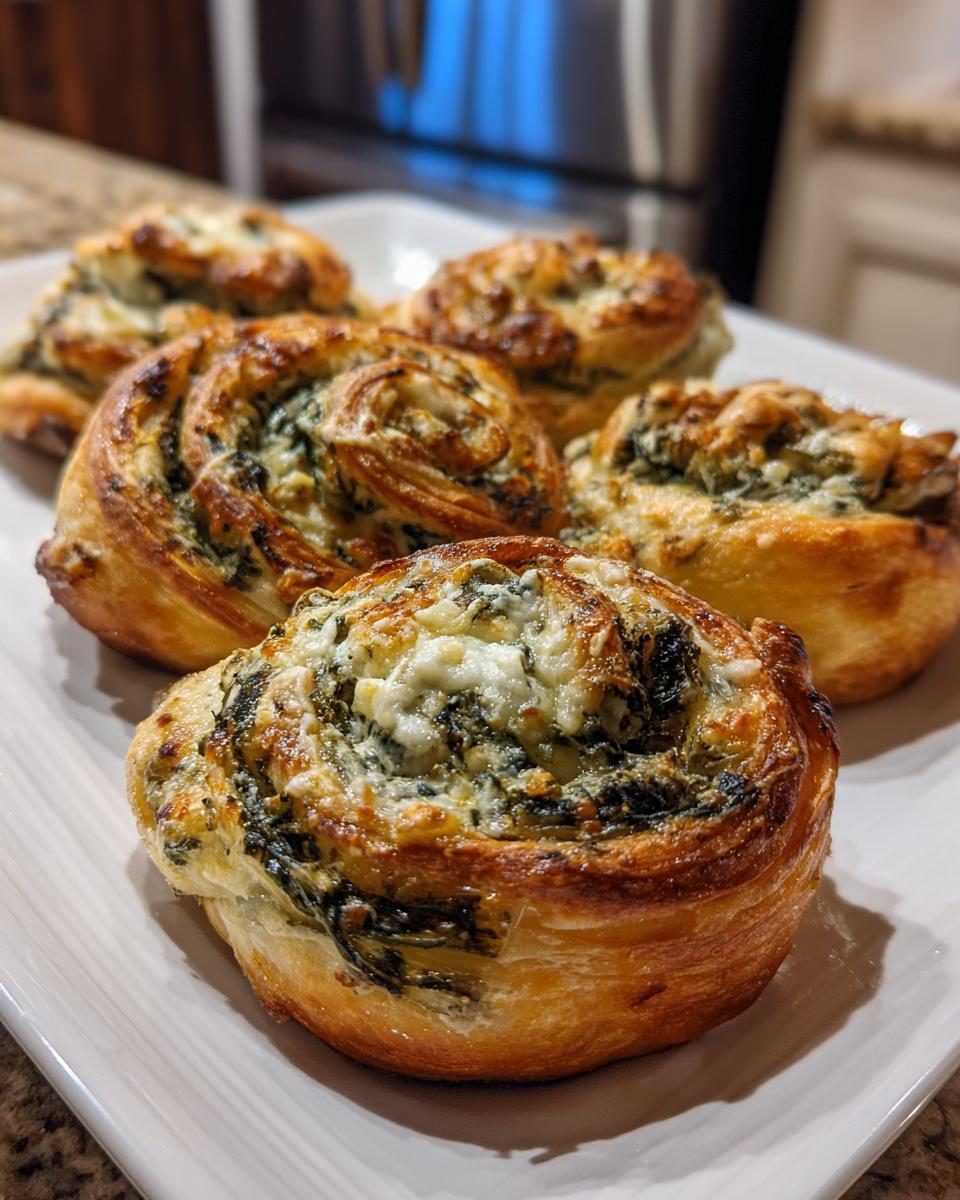 Spinach Artichoke Swirls - detail 1