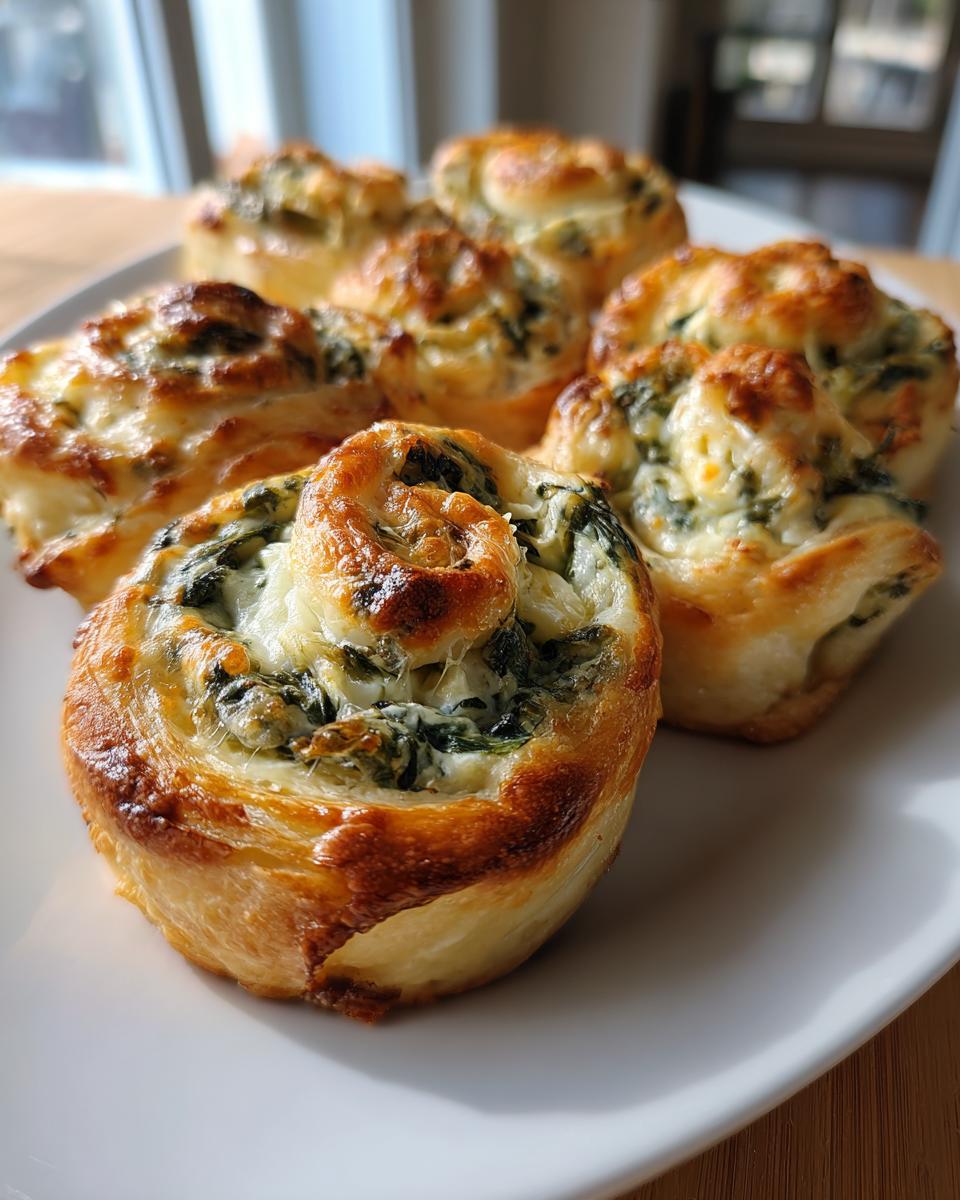 Spinach Artichoke Swirls - detail 2