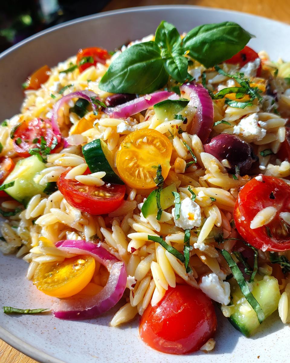 Summer Orzo Pasta Salad - detail 1