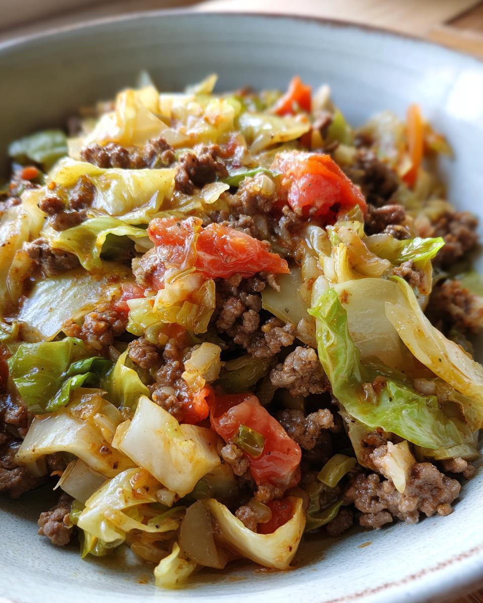 Ground Beef and Cabbage Skillet - detail 1